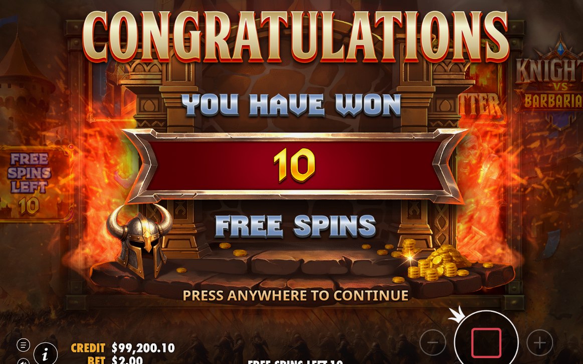 Free Spins round with a retrigger in the centre position